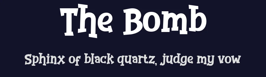 The Bomb — Display Font — thumbnail 2