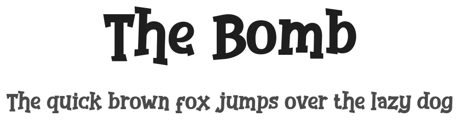 The Bomb — Display Font