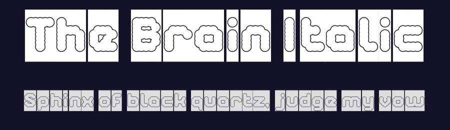 The Brain Italic by http://www.dafont.com/wino-s-kadir.d2209 — Display Font — thumbnail 2