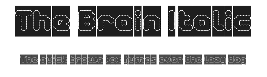 The Brain Italic by http://www.dafont.com/wino-s-kadir.d2209 — Display Font