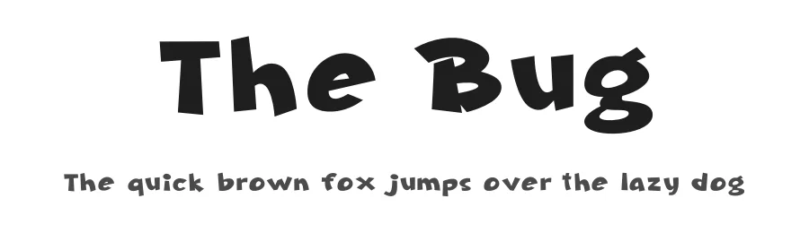 The Bug by Rodi de Asis — Display Font