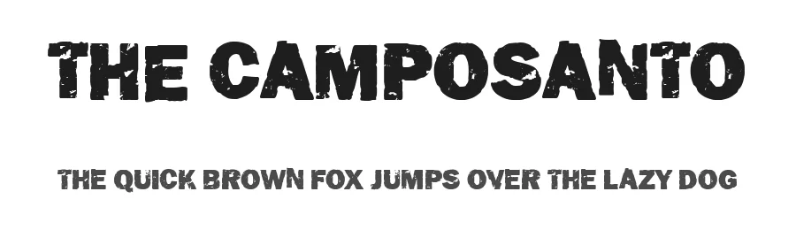 The Camposanto by Woodcutter Manero — Display Font
