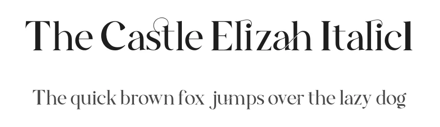 The Castle Elizah Italic1 by Heru Utama Putra — Serif Font