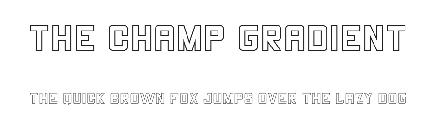 THE CHAMP Gradient by M Nouval — Display Font