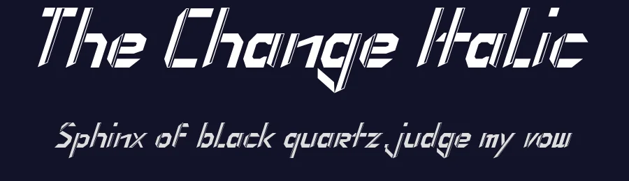 The Change Italic by Jorge Perez — Display Font — thumbnail 2