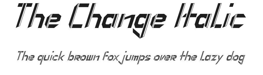 The Change Italic by Jorge Perez — Display Font