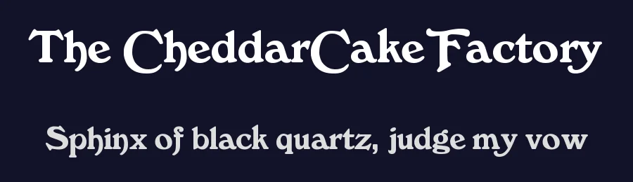 The CheddarCake Factory — Display Font — thumbnail 2