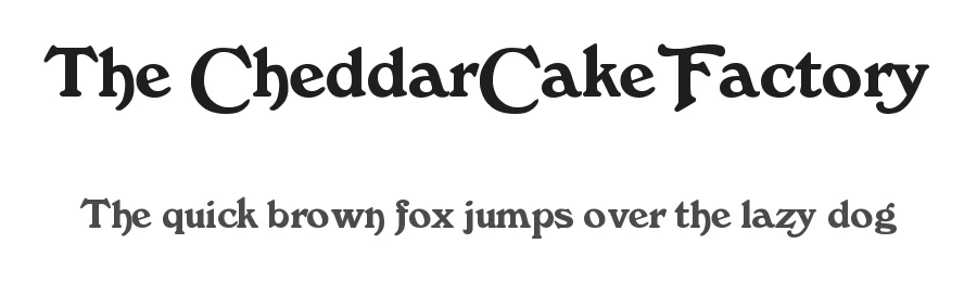 The CheddarCake Factory — Display Font