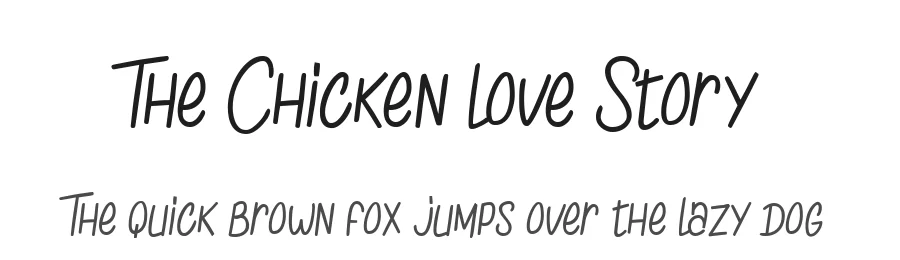 The Chicken love Story — Display Font
