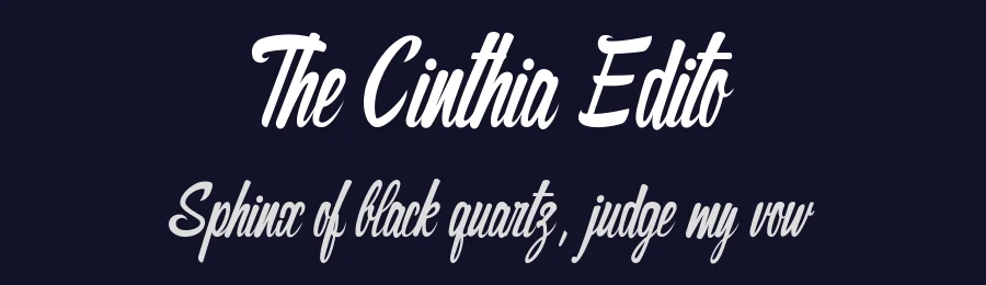 The Cinthia Edito by dcoxy Medina Gregory — Script Font — thumbnail 2