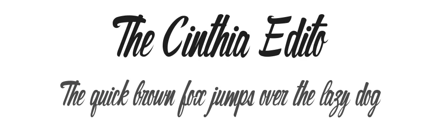The Cinthia Edito by dcoxy Medina Gregory — Script Font