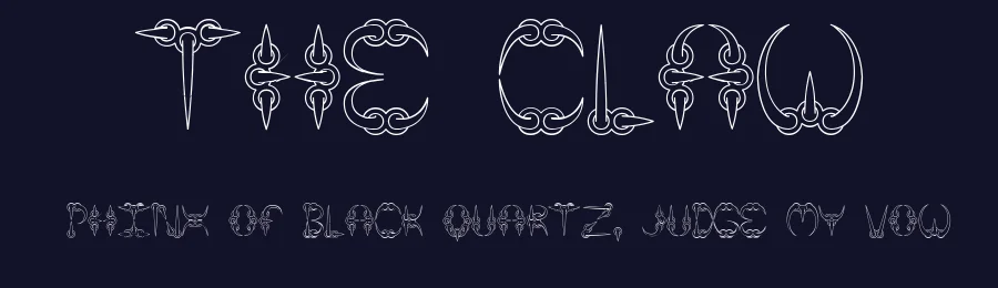 the claw — Display Font — thumbnail 2