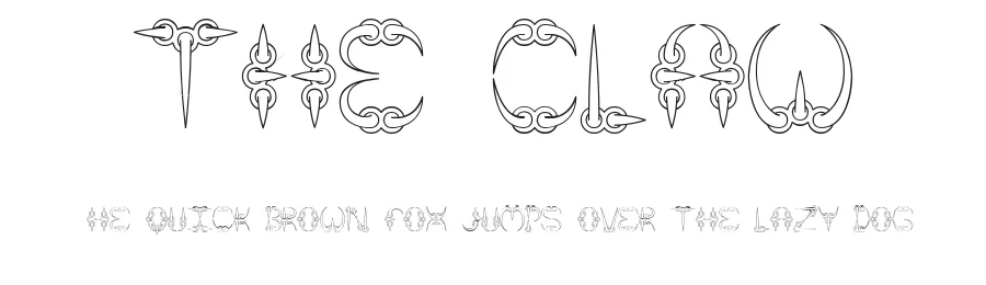the claw — Display Font