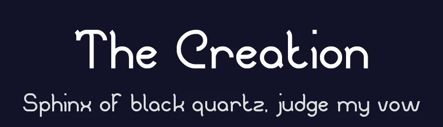 The Creation by http://www.dafont.com/wino-s-kadir.d2209 — Display Font — thumbnail 2