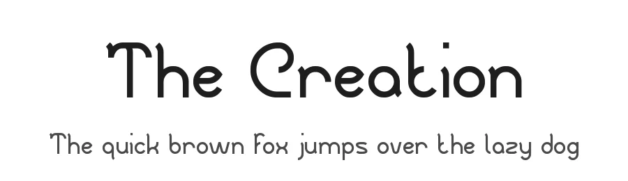 The Creation by http://www.dafont.com/wino-s-kadir.d2209 — Display Font