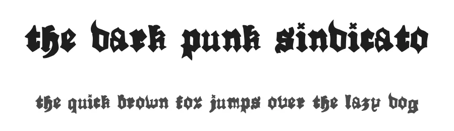 The Dark Punk Sindicato by Woodcutter Manero — Display Font