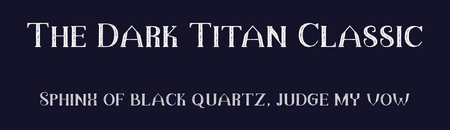 The Dark Titan Classic — Display Font — thumbnail 2