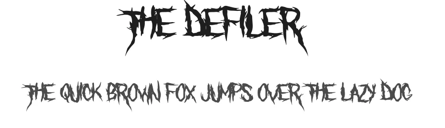 The Defiler by Chris Vile — Display Font