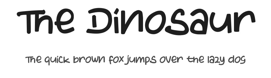 The Dinosaur by Dian Mariesta — Display Font