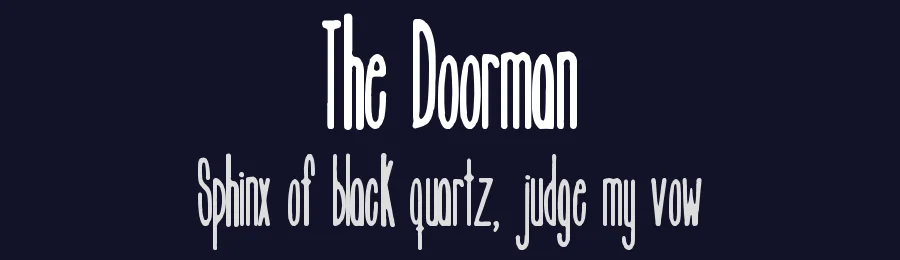 The Doorman — Display Font — thumbnail 2