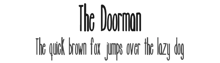 The Doorman — Display Font