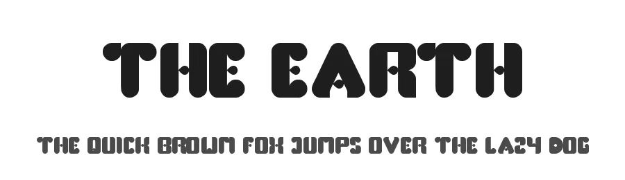 the earth by http://www.dafont.com/wino-s-kadir.d2209 — Display Font