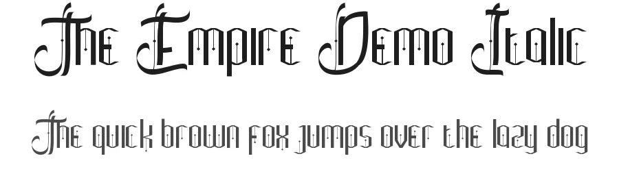 The Empire Demo Italic by Shalsha & Suci Anita — Display Font