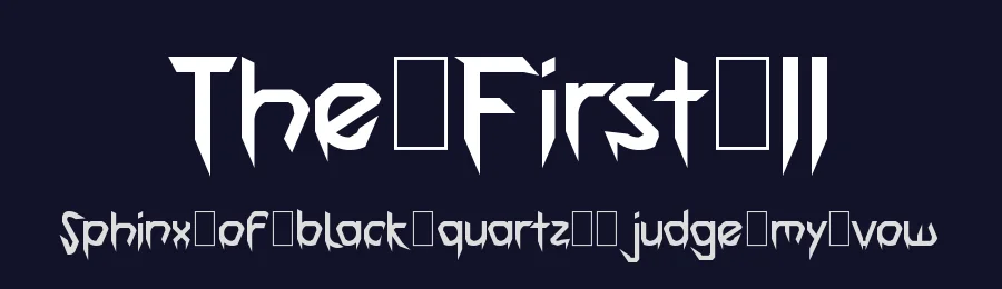 The First II by Designer; Jorge Perez Welded; Luis Jaramillo — Display Font — thumbnail 2