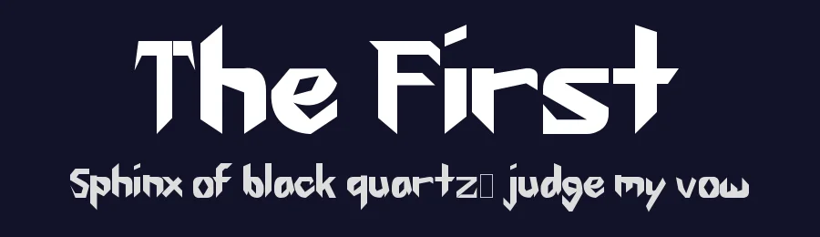 The First by Jorge Perez — Display Font — thumbnail 2