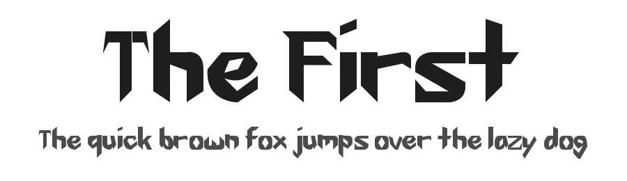 The First by Jorge Perez — Display Font