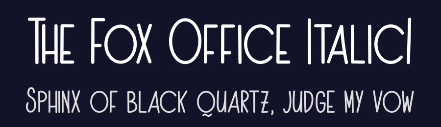 The Fox Office Italic1 by Heru Utama Putra — Script Font — thumbnail 2
