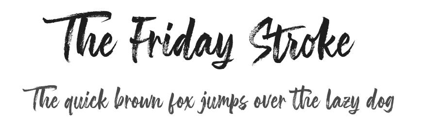 The Friday Stroke by Situjuh Nazara — Display Font