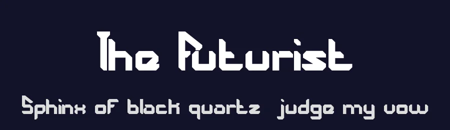 The Futurist by http://www.dafont.com/wino-s-kadir.d2209 — Display Font — thumbnail 2