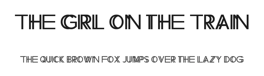 The Girl on the Train — Display Font