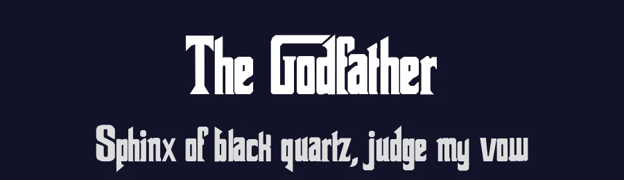 The Godfather — Display Font — thumbnail 2
