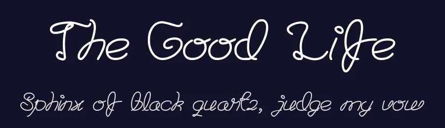The Good Life by http://www.dafont.com/wino-s-kadir.d2209 — Display Font — thumbnail 2