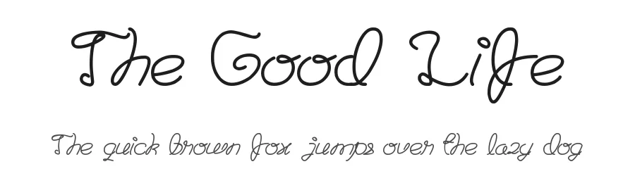 The Good Life by http://www.dafont.com/wino-s-kadir.d2209 — Display Font