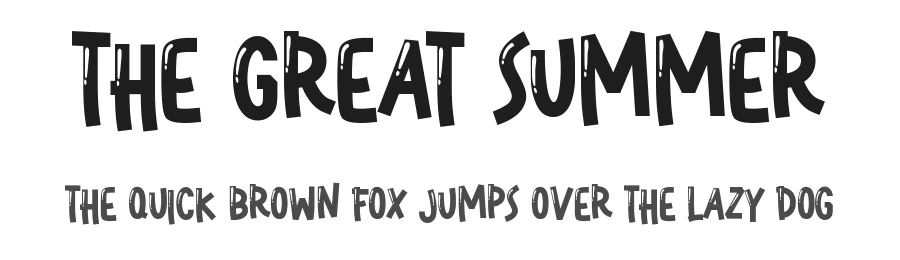 The Great Summer by welianto — Display Font
