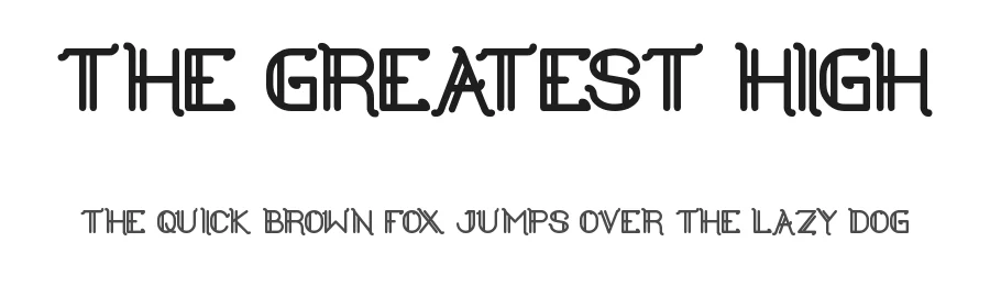 the greatest high by http://www.dafont.com/wino-s-kadir.d2209 — Display Font