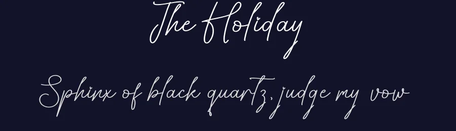 The Holiday — Display Font — thumbnail 2