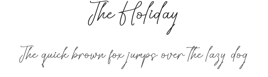 The Holiday — Display Font