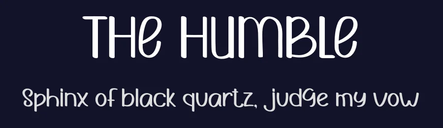 THE HUMBLE — Display Font — thumbnail 2