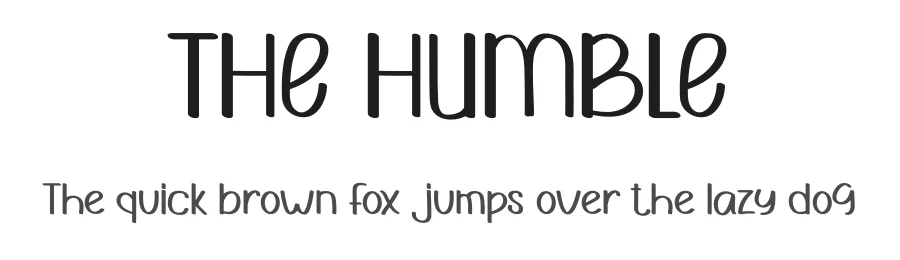 THE HUMBLE — Display Font