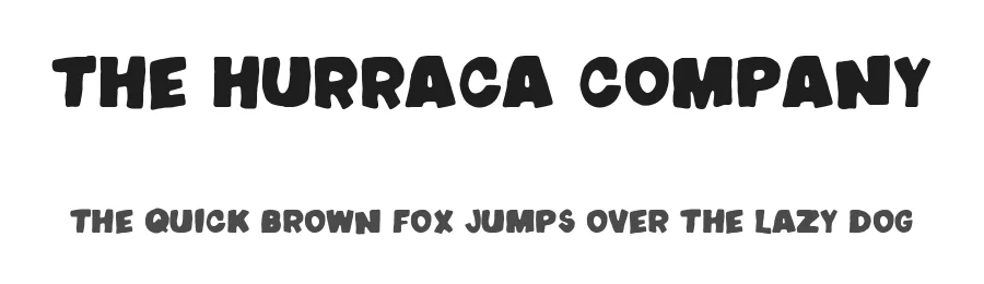 The Hurraca company — Display Font