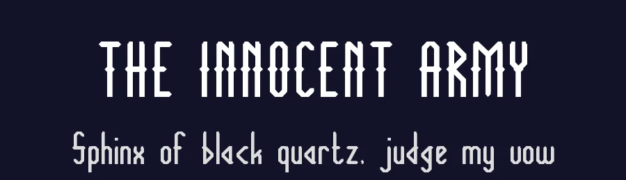 THE INNOCENT ARMY by http://www.dafont.com/wino-s-kadir.d2209 — Display Font — thumbnail 2