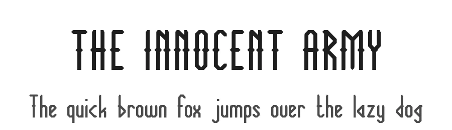 THE INNOCENT ARMY by http://www.dafont.com/wino-s-kadir.d2209 — Display Font
