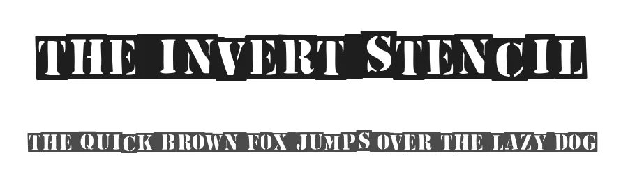 The Invert Stencil by Woodcutter Manero — Display Font