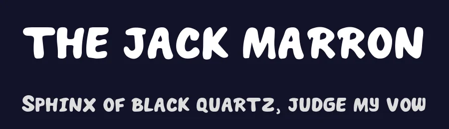 THE JACK MARRON — Display Font — thumbnail 2