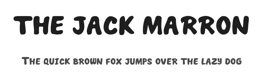 THE JACK MARRON — Display Font