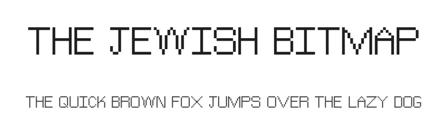The Jewish Bitmap — Display Font